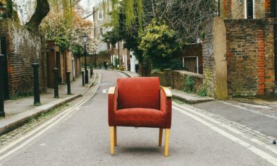 red and beige chair